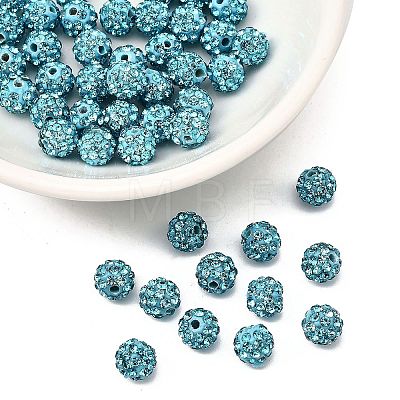 Polymer Clay Rhinestone Beads RB-H284-6MM-202-1