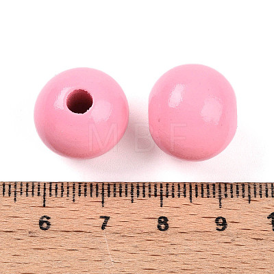 Painted Natural Wood Beads WOOD-A018-16mm-13-1