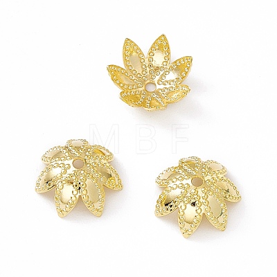 Brass Beads Caps KK-A172-10G-1