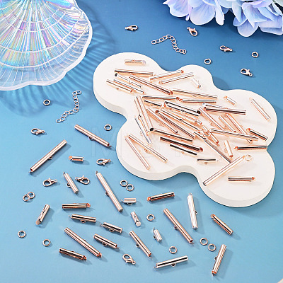 560Pcs 10 Styles Iron Slide On End Clasp Tubes DIY-TA0015-90-1
