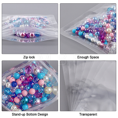 4 Sizes Food grade Transparent PET Plastic Zip Lock Bags OPP-CA0001-03-1