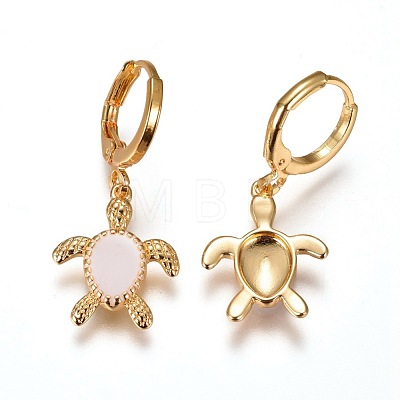 Brass Hoop Earrings EJEW-I230-07G-1
