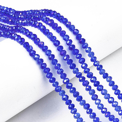 Electroplate Glass Beads Strands LS-EGLA-A034-T1mm-B27-1