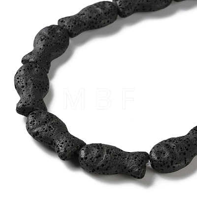 Fish Dyed Natural Lava Rock Beads Strands G-O126-01A-07-1