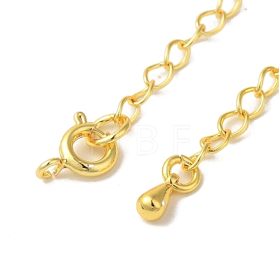 Rack Plating Brass Ends with Chain and Clasps KK-F873-01G-02-1