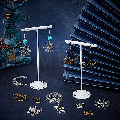 72Pcs 18 Style Tibetan Style Alloy Pendants TIBEP-SC0002-23-1