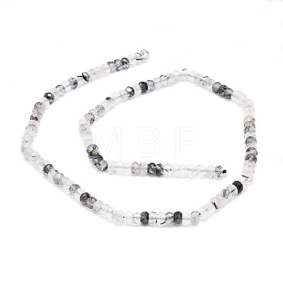 Natural Black Rutilated Quartz Beads Strands G-E569-H09-1