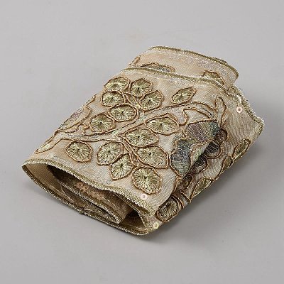 Flower Pattern Ethnic Style Embroidery Floral Polyester Ribbons OCOR-WH0070-322B-01-1