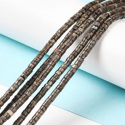 Natural Snowflake Obsidian Beads Strands G-E612-A07-1