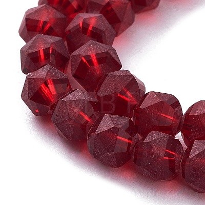 Electroplate Transparent Glass Beads Strands EGLA-I018-FA11-1