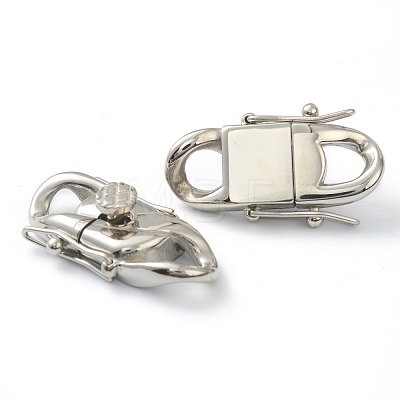 304 Stainless Steel Twister Clasps STAS-G244-13A-P-1