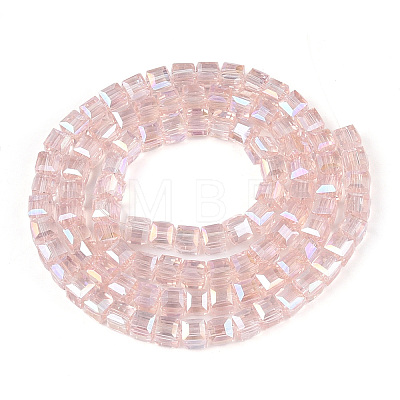 Electroplate Glass Beads Strands EGLA-D018-4x4mm-82-1
