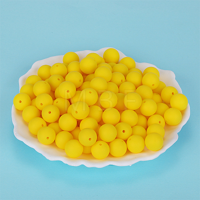 Round Silicone Focal Beads SI-JX0046A-17-1