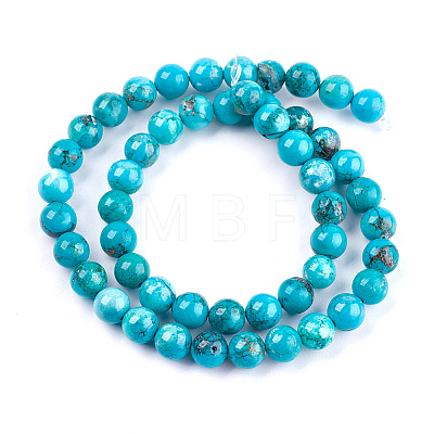 Natural Magnesite Beads Strands X-TURQ-F010-02-1