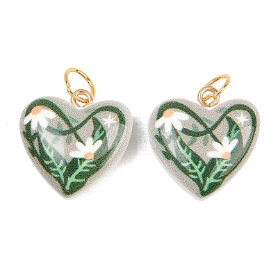 Printed Opaque Acrylic Pendants SACR-P036-01D-G-1