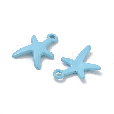 Spray Painted Alloy Pendants AL-CBA5D51-01B-01-1