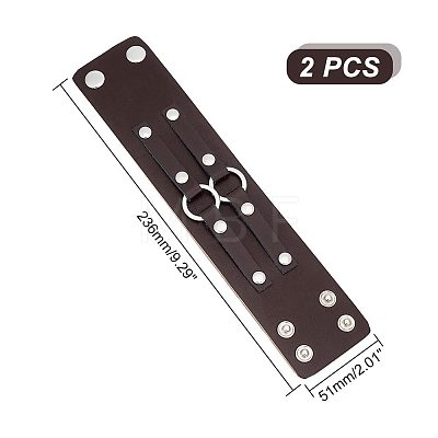 PU Wrap Cord Bracelet BJEW-WH0020-21P-01-1