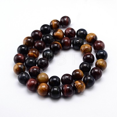 Natural Gemstone Round Bead Strands G-J303-13-10mm-1