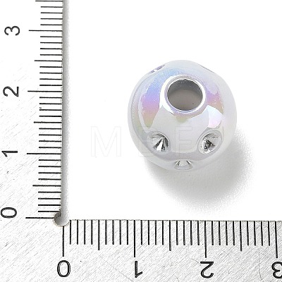 UV Plating Opaque Acrylic European Bead Rhinestone Settings AC-CBA6658-06I-1
