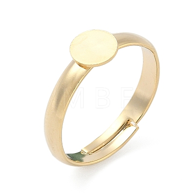 Adjustable Brass Pad Ring Settings KK-K414-10D-G-1
