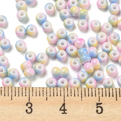 Two Tone Opaque Colours Glass Seed Beads SEED-E005-02G-1
