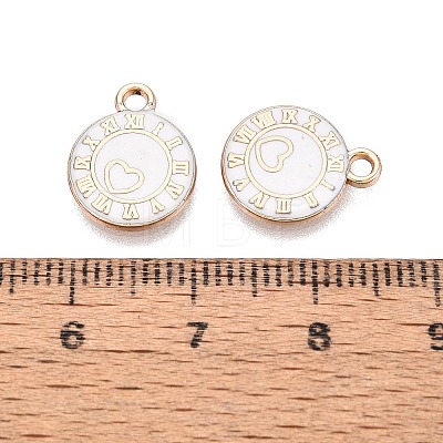 Rack Plating Alloy Enamel Pendants ENAM-N070-01A-01G-03-1