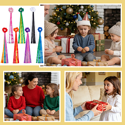 14Pcs 7 Colors Polyester Wrist Sash AJEW-WR0003-83-1