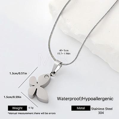 304 Stainless Steel Pendant Necklaces for Women DV7117-2-1
