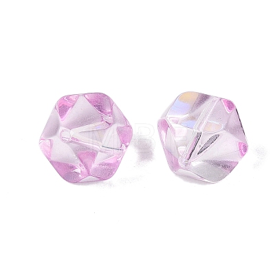 Electroplate Transparent Glass Beads EGLA-Q140-01-A02-1