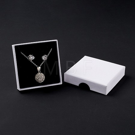 Paper with Sponge Mat Necklace Boxes LS-X-OBOX-G018-01A-03-1