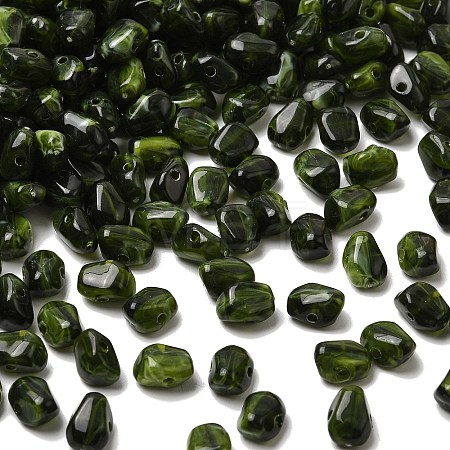 Opaque Acrylic Imitation Gemstone Beads OACR-G061-04C-1