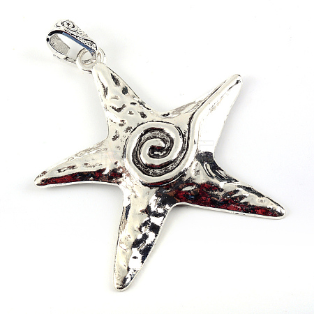 Tibetan Style Alloy Big Pendants X-TIBEP-Q060-17AS-NR-1