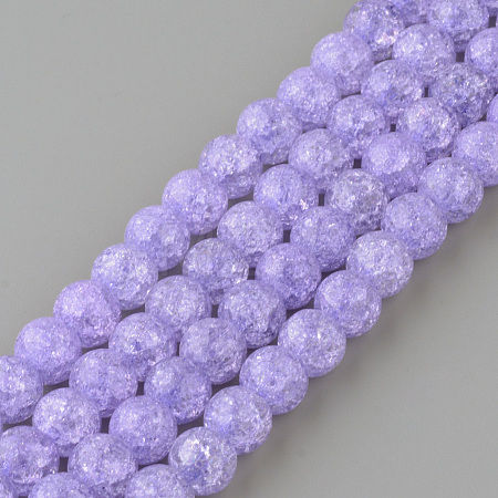 Synthetic Crackle Quartz Beads Strands X-GLAA-S134-6mm-15-1