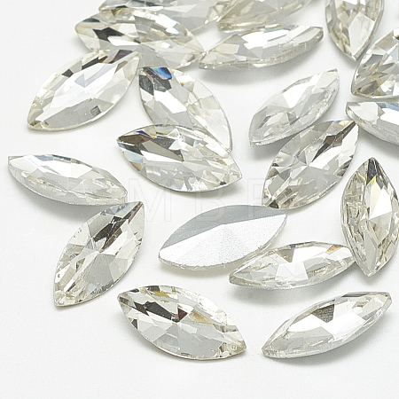 Pointed Back Glass Rhinestone Cabochons RGLA-T083-3x6mm-01-1