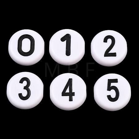 Opaque Acrylic European Beads AC-CBA1794-01-1