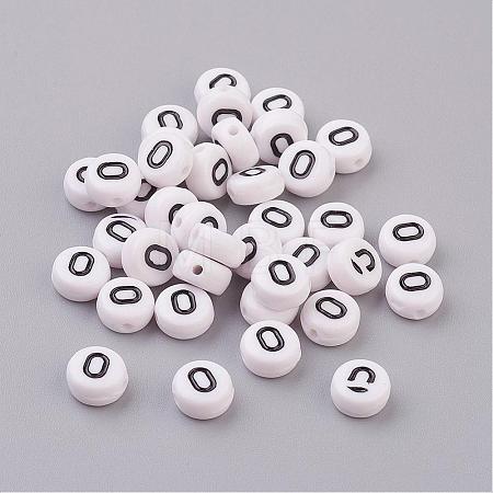 Acrylic Horizontal Hole Letter Beads X-PL37C9070-O-1