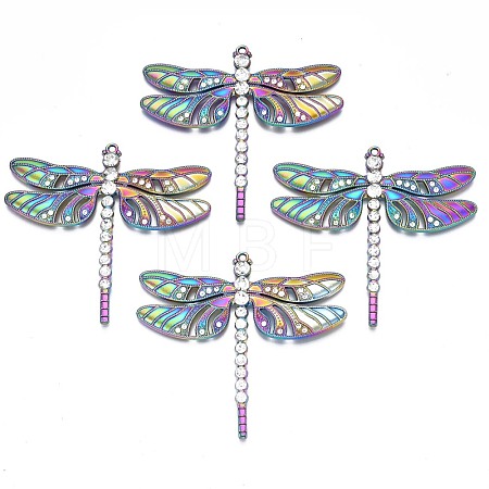 Rack Plating Rainbow Color Alloy Big Pendants X-PALLOY-N163-170A-1