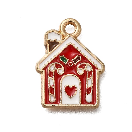 Christmas Theme Alloy Enamel Pendants X-ENAM-S021-03G-1
