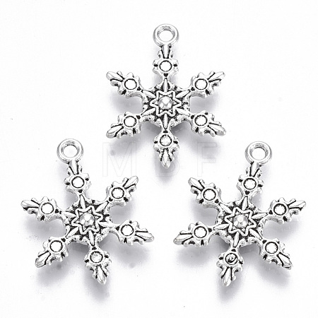Tibetan Style Alloy Pendants TIBE-N010-29AS-RS-1