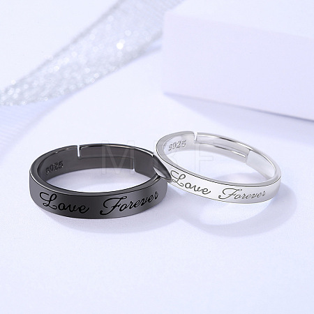 2Pcs Alloy Enamel Cuff Open Rings for Couple WGE1F67-01-1