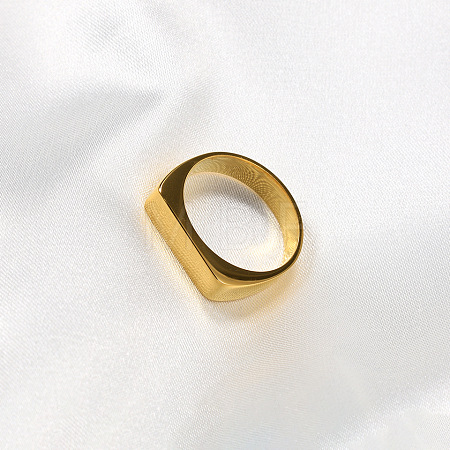 Rectangle 304 Stainless Steel Finger Rings for Men FS-WGDBD74-01-1