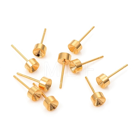 304 Stainless Steel Stud Earring Settings STAS-L244-48C-G-1