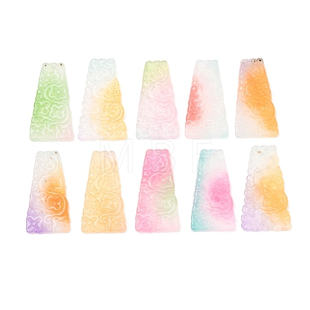 Dyed Natural Quartz Carved Pendants GG-CBA0022-01-1