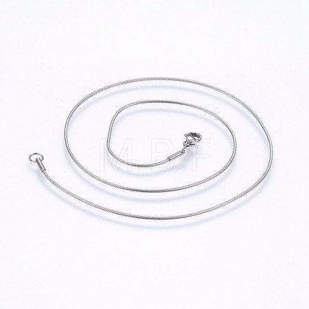 Non-Tarnish 304 Stainless Steel Snake Chain Necklaces NJEW-F226-01P-02-1