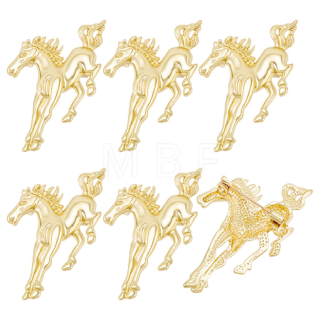 Horse Alloy Lapel Pin Brooches JEWB-WH0020-124-1