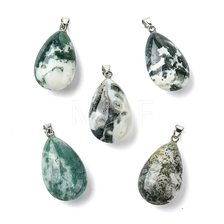 Natural Tree Agate Pendants GG-K002-09L-1