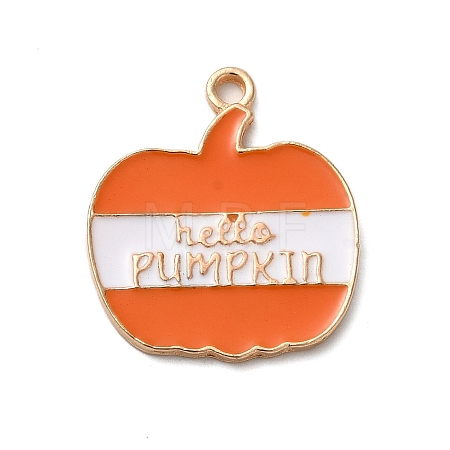 Thanksgiving Day Golden Tone Alloy Enamel Pendants LS-ENAM-M002-02F-G-1