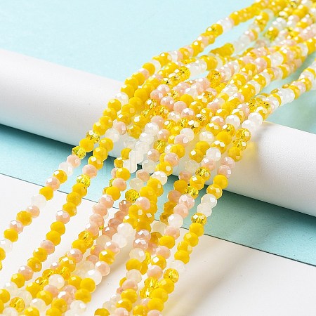 Glass Beads Strands EGLA-A034-M4mm-21-1