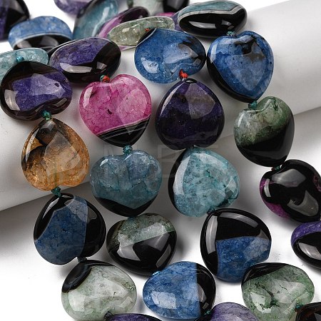 Natural Agate Beads Strands G-F820-E01-01-1