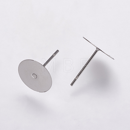 Non-Tarnish 304 Stainless Steel Stud Earring Settings X-STAS-K146-009-10mm-1